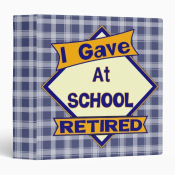 Retired Teacher Avery Binder by retirementgifts at Zazzle