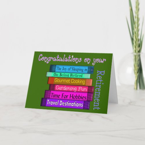 Retired Teacher Card Books Design