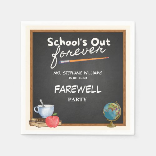 Retired Teacher Chalkboard Farewell Party