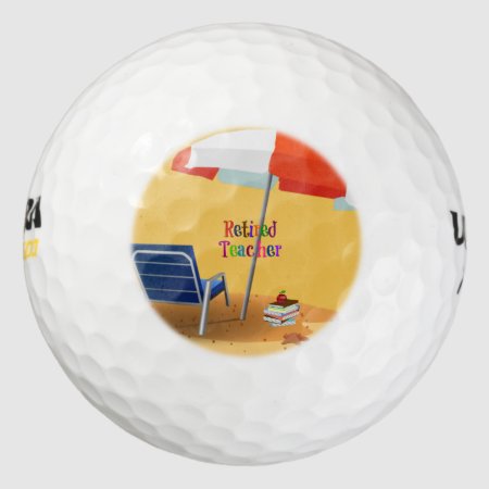 Retired Teacher Custom Design Golf Balls