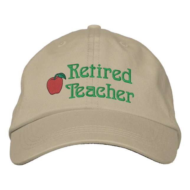 Retired Teacher Embroidered Hat (Front)