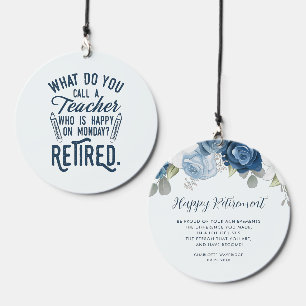 Retired Teacher Gag Retirement Keepsake Custom Wind Chime