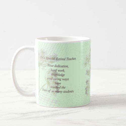 Retired Teacher Gift Mug Thank You Wildflowers Coffee Mug