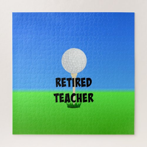 Retired TeacherGolf Ball on a Tee Jigsaw Puzzle
