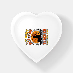 Retired Teacher Halloween Cat Vintage Shirt Design Paperweight
