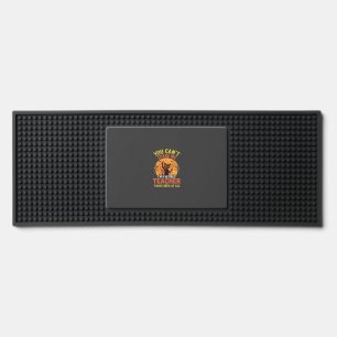 Retired Teacher Halloween Pumpkin Cat Design_1 Bar Mat