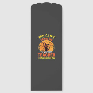 Retired Teacher Halloween Pumpkin Cat Design_1 Bookmarks