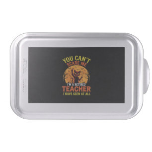 Retired Teacher Halloween Pumpkin Cat Design_1 Cake Pan