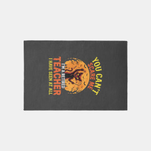 Retired Teacher Halloween Pumpkin Cat Design_1 Rug