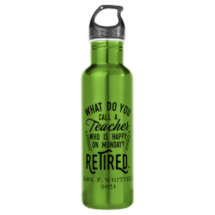 Retired Teacher Head of School Retirement Custom Stainless Steel Water Bottle