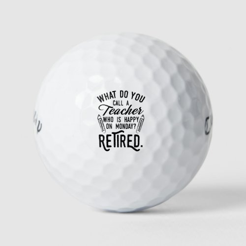 Retired Teacher Head of School Retirement Golf Balls