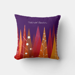 Retired Teacher Modern Art Pillow #24