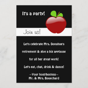 Retired Teacher Party Invitation