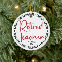 Retired Teacher Qualities Custom Name and Year 