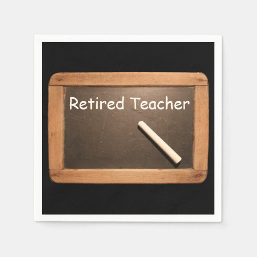 Retired Teacher Retirement Paper Napkin