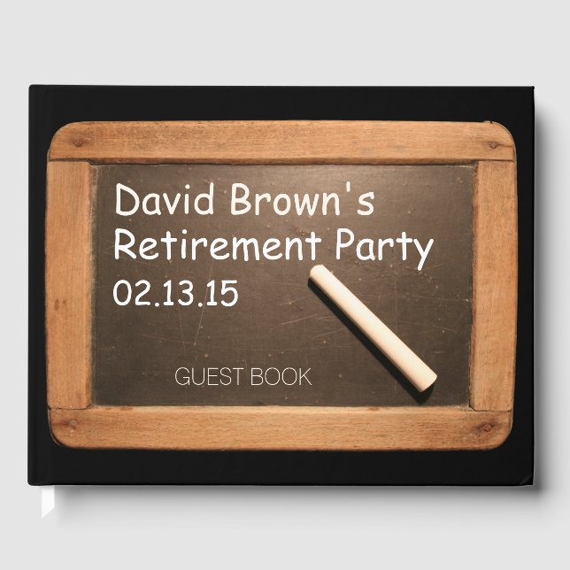Retired Teacher Retirement Party Guest Book (Front)