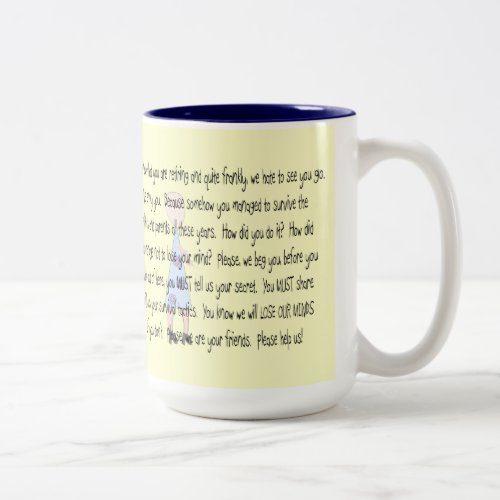 Retired Teacher Story Art Please Help Us Two_Tone Coffee Mug