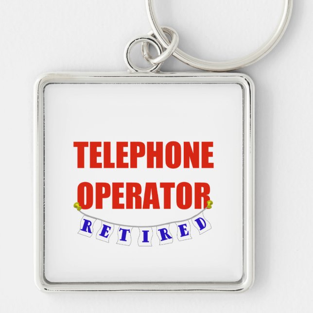 Retired Telephone Operator Keychain (Front)