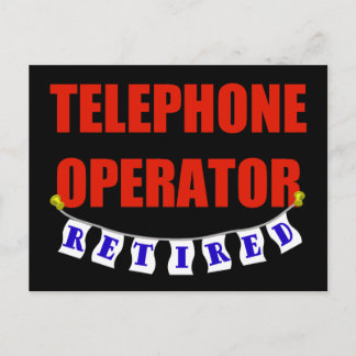 Retired Telephone Operator Postcard