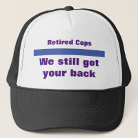 Retired thin blue line police ball cap