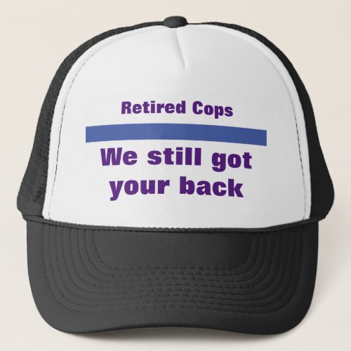 Retired thin blue line police ball cap