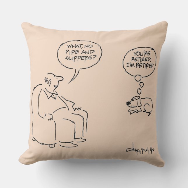Retired Throw Pillow (Front)