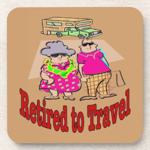Retired To Travel Couple Coaster