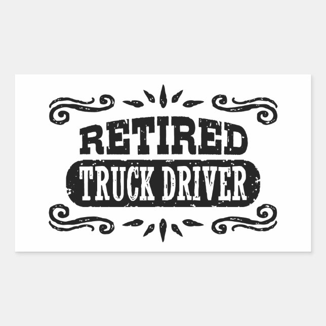 Retired Truck Driver Rectangular Sticker (Front)