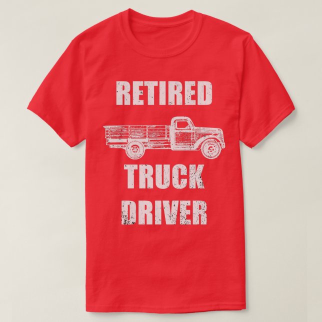 Retired Truck Driver Vintage Style T-Shirt (Design Front)