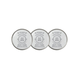 Retired Trucker shirts Funny Truck driver clothing Golf Ball Marker