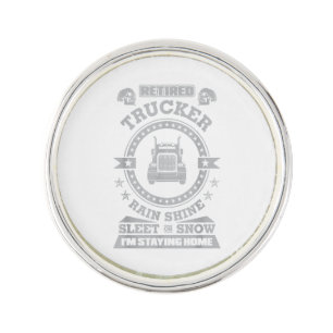 Retired Trucker shirts Funny Truck driver clothing Lapel Pin
