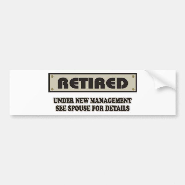 RETIRED. Under New Management Bumper Sticker (Front)