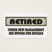 RETIRED. Under New Management. See Spouse (Front)