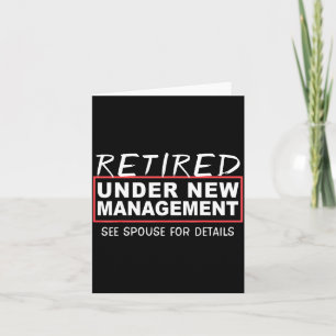 Retired Under New Management See Suse Funny Retire Card