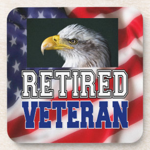 Retired Veteran Beverage Coaster