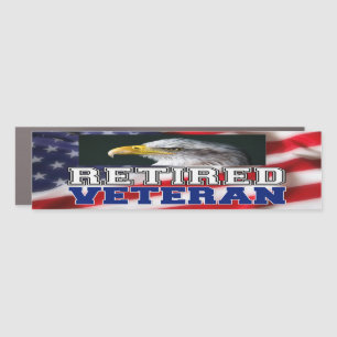 Retired Veteran Car Magnet