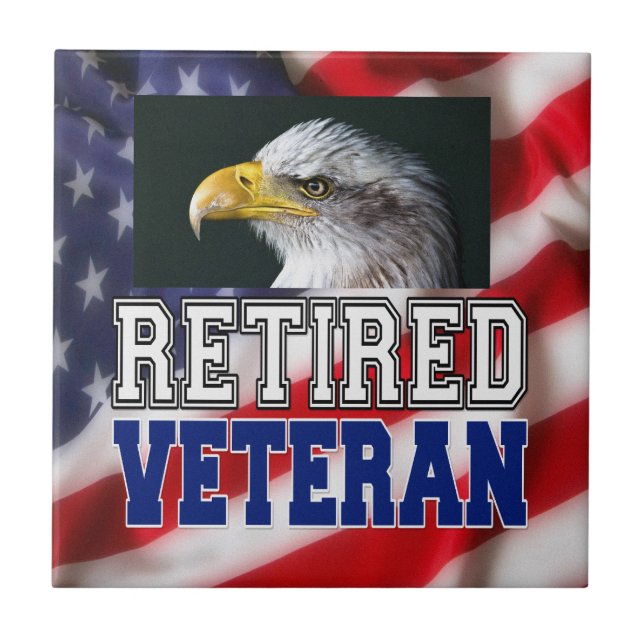 Retired Veteran Ceramic Tile (Front)