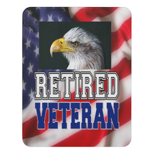 Retired Veteran Door Sign
