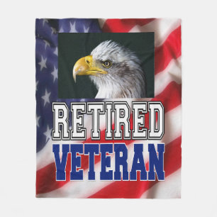 Retired Veteran Fleece Blanket