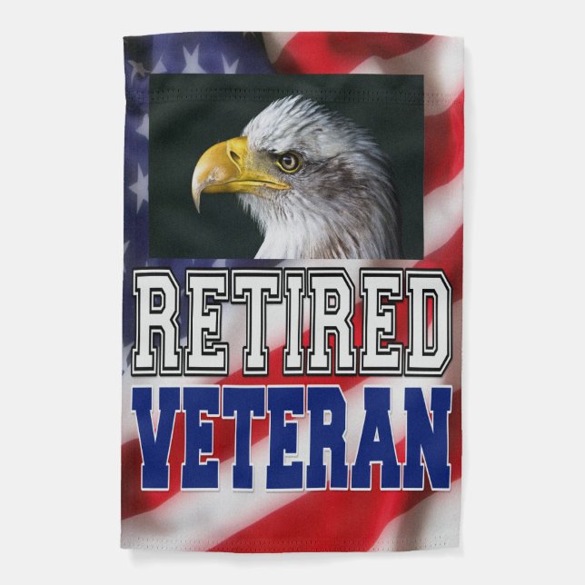 Retired Veteran Garden Flag (Front)