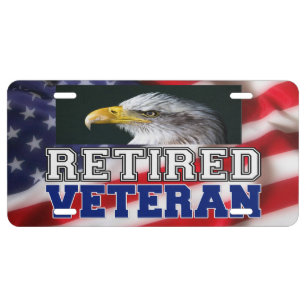 Retired Veteran License Plate