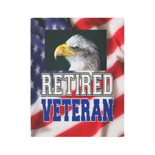 Retired Veteran Metal Print