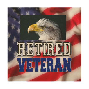 Retired Veteran Wood Wall Art