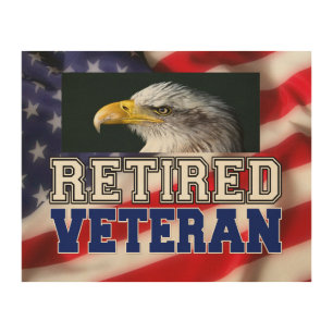 Retired Veteran Wood Wall Art