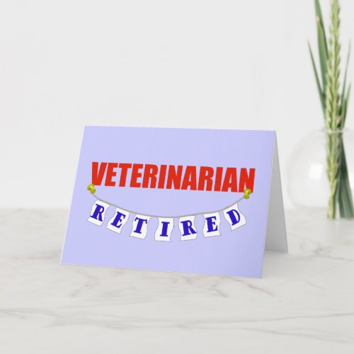 Retired Veterinarian Card