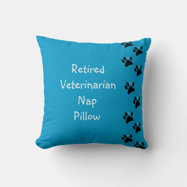 Retired Veterinarian Nap Pillow (Front)
