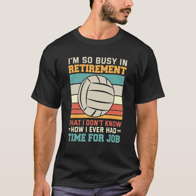 Retired volleyball player volleyball coach beach v T-Shirt (Front)