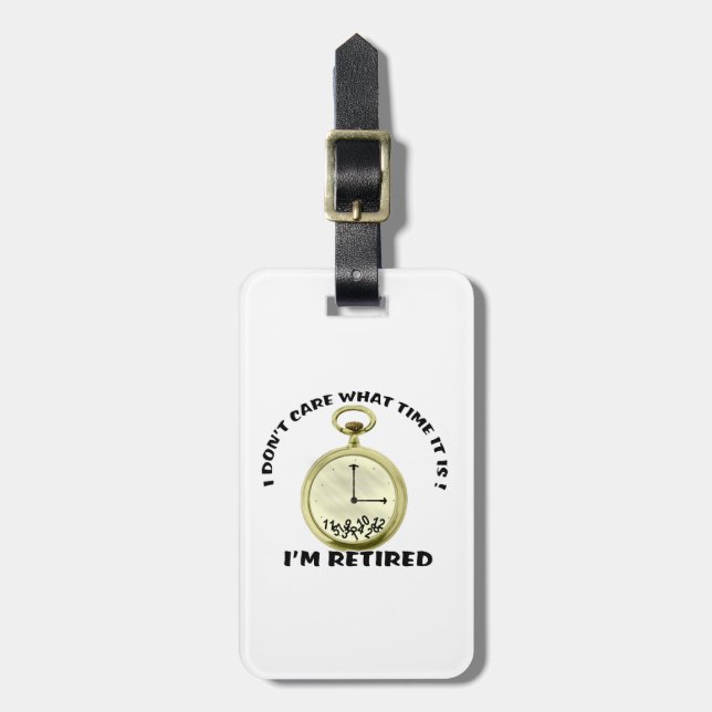 Retired watch luggage tag (Front Vertical)
