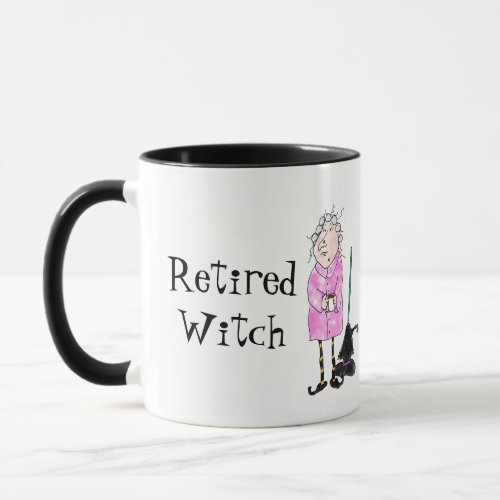 Retired Witch Halloween Mug