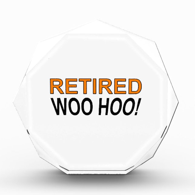 Retired Woo Hoo Acrylic Award (Front)